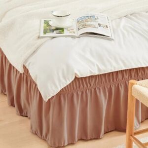 Elastic Bed Ruffle/Skirt - Taupe